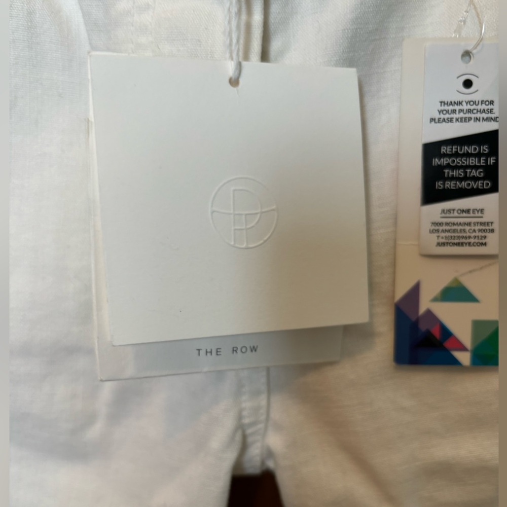 $550 The Row Ashland White Mid-Rise Straight Denim Jeans 0 NWT - Picture 7 of 15